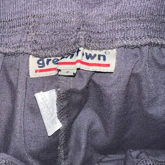 Green Town Gray Cargo Scrub Pants Women’s Medium – Drawstring Waist, Zip Pocket, - Picture 2 of 6